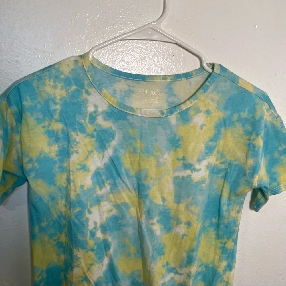 The Children's Place T-Shirt Blue Green Tie Dye